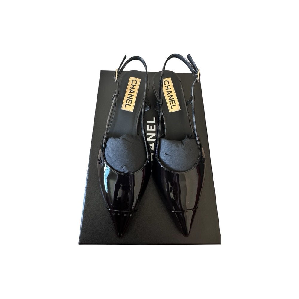 Chanel Slingbacks Pointed Kitten heel
